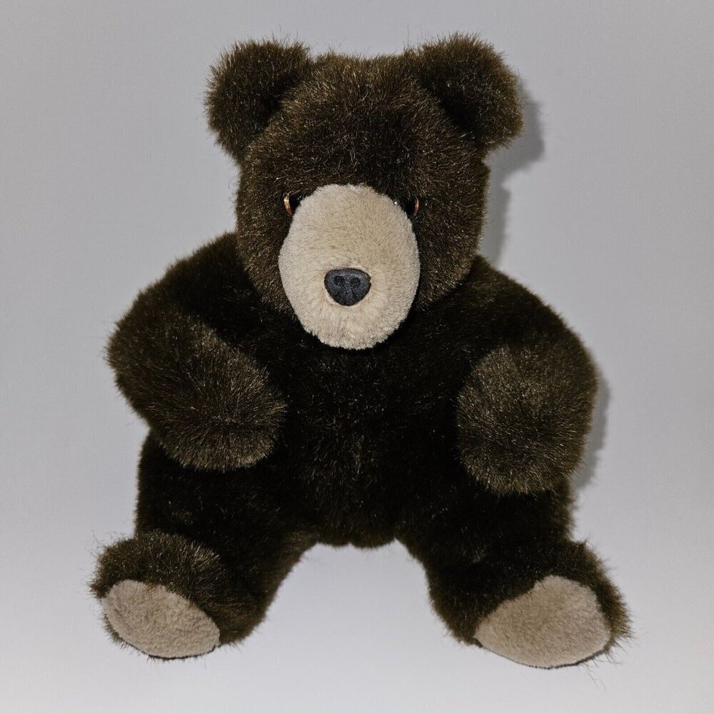 VTG Brown Teddy Bear Plush 7" Stuffed Animal Heartline Hallmark 1990